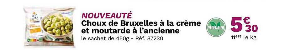 choux de bruxelles à la crème et moutarde à l'ancienne