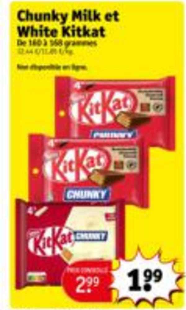 chunky milk et white kitkat