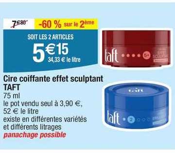 cire coiffante effet sculptant taft