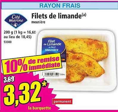 cité marine filets de limande