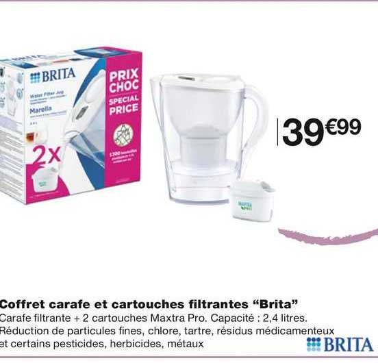 Coffret Carafe Et Cartouches Filtrantes 'brita"