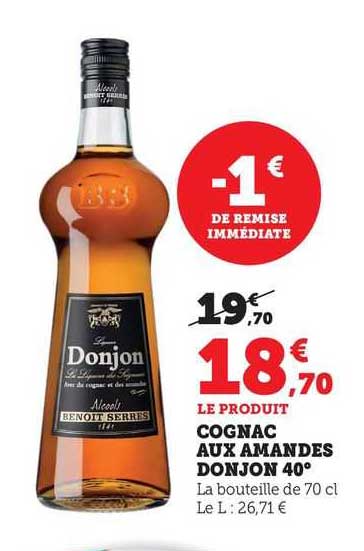 cognac aux amandes donjon 40°