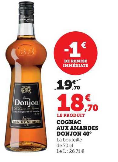 cognac aux amandes donjon 40°