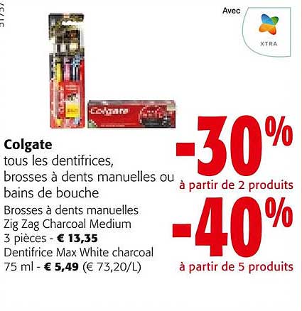colgate tous les dentifrices, brosses à dents manuelles ou bains de bouche