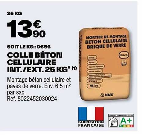 colle béton cellulaire int./ext. 25kg