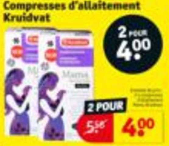 compresses d'allaitement kruidvat