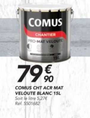 comus cht acr mat velouté blanc 15 l