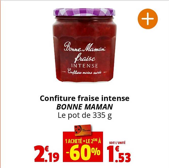 confiture fraise intense bonne maman