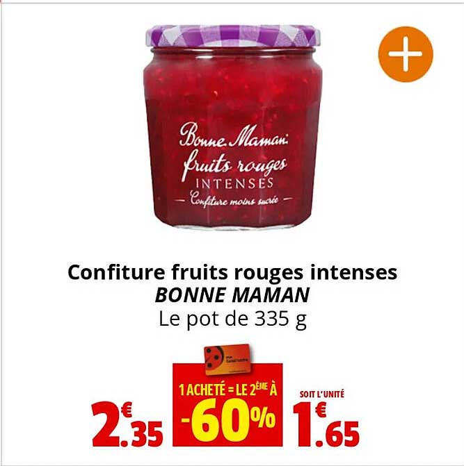 confiture fruits rouges intenses bonne maman