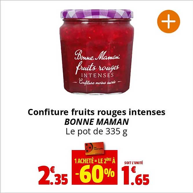 confiture fruits rouges intenses bonne maman