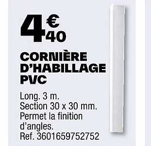 cornière d'habillage pvc