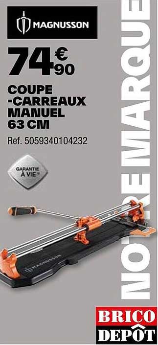 coupe-carreaux manuel 63 cm magnusson