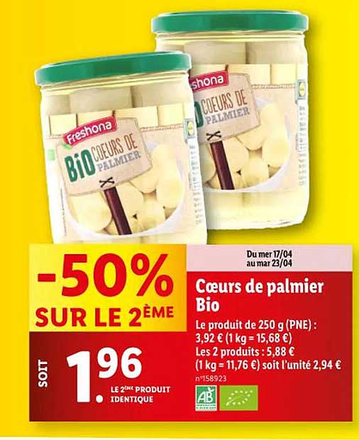 Cœurs De Palmier Bio Freshona