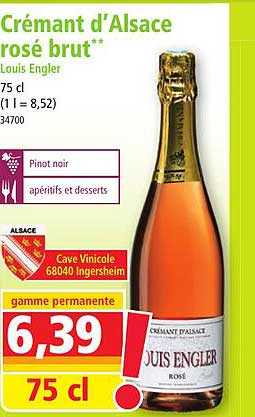 crémant d'alsace rosé brut louis engler