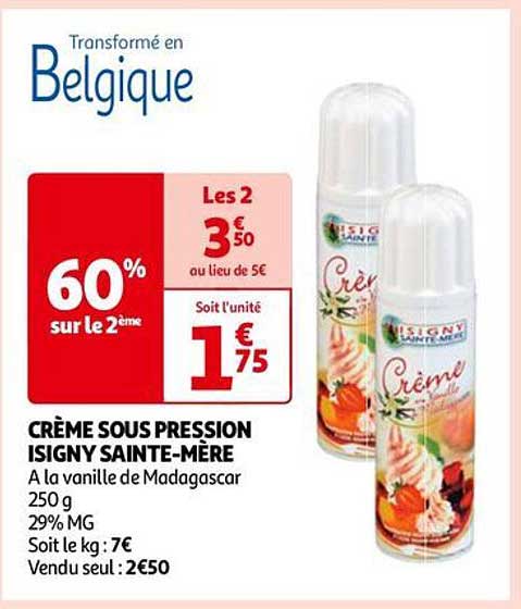 crème sous pression isigny sainte-mère