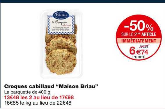 croques cabillaud "maison briau"