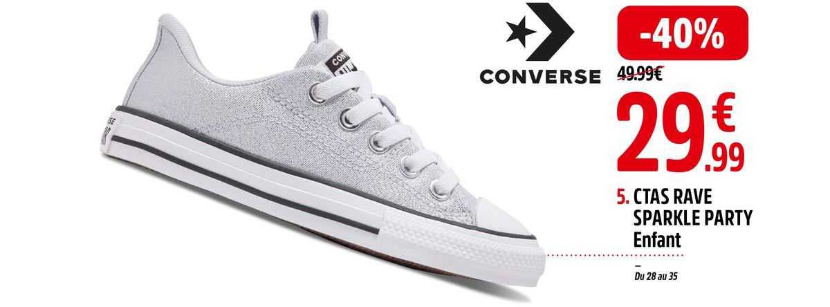 ctas rave sparkle party enfant converse