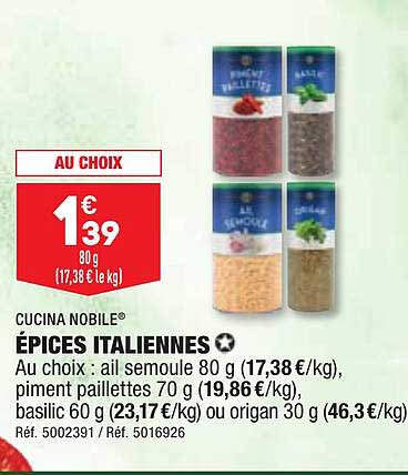 cucina nobile épices italiennes