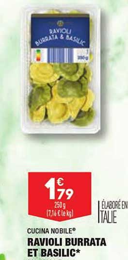 cucina nobile ravioli burrata et basilic