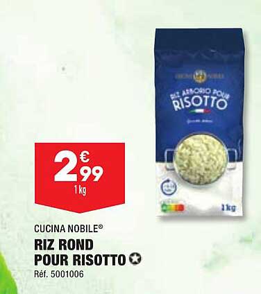 Cucina Nobile Riz Rond Pour Risotto
