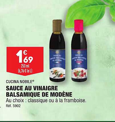 cucina nobile sauce au vinaigre balsamique de modène