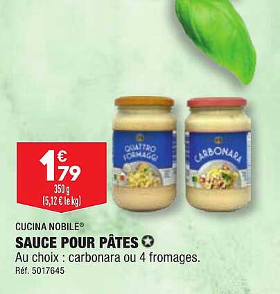 cucina nobile sauce pour pâtes