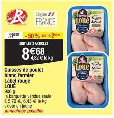Cuisses De Poulet Blanc Fermier Label Rouge Loué