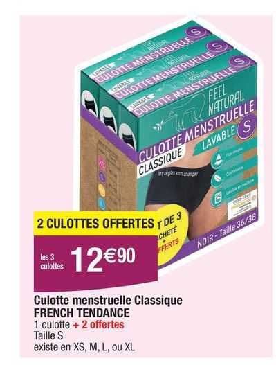 culotte menstruelle classique french tendance
