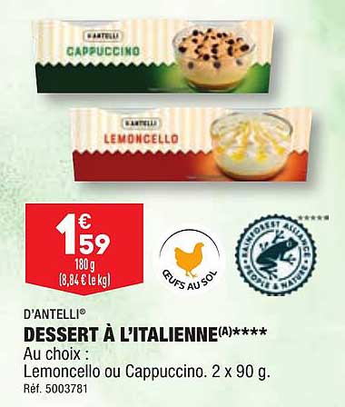 d'antelli dessert à l'italienne