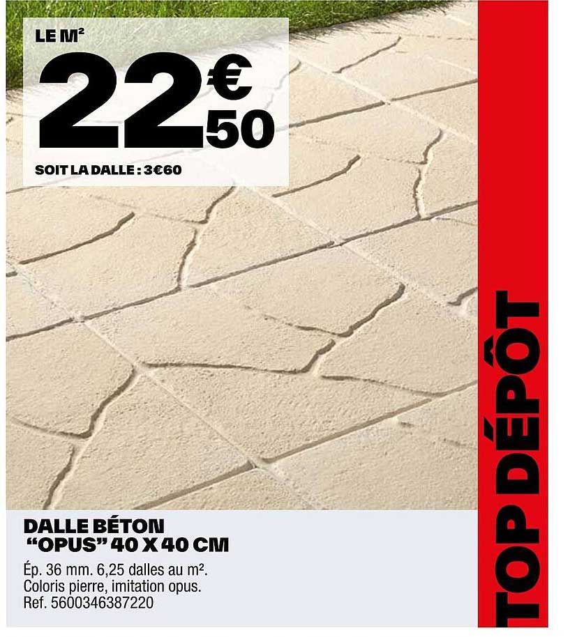 Dalle Béton "opus" 40 X 40 Cm