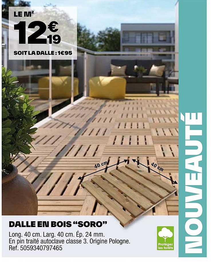 Dalle En Bois "soro"