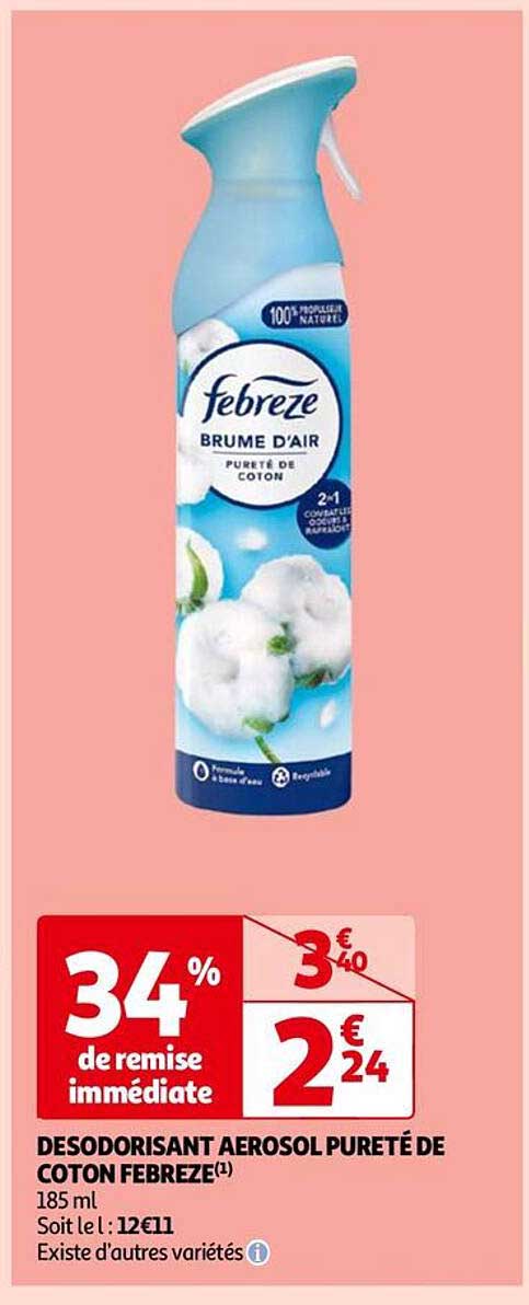 Desodorisant Aerosol Pureté De Coton Febreze