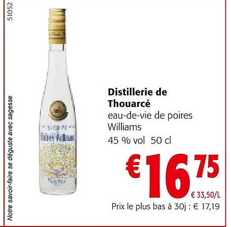 distillerie de thouarcé eau-de-vie de poires williams