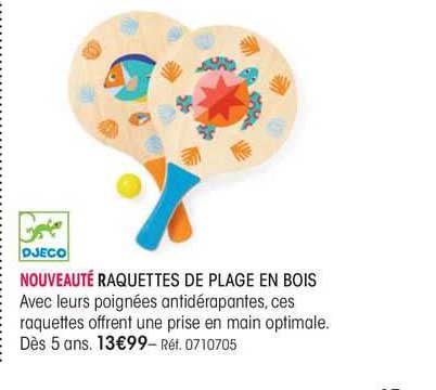 djeco raquettes de plage en bois