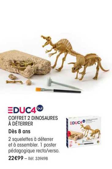 duc4 coffret 2 dinosaures à déterrer