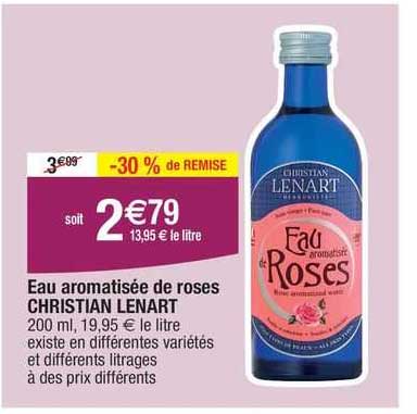 eau aromatisée de roses christian lenart