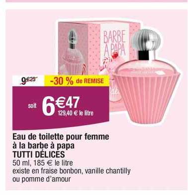 Eau De Toilette Pour Femme à La Barbe à Papa Tutti Délices