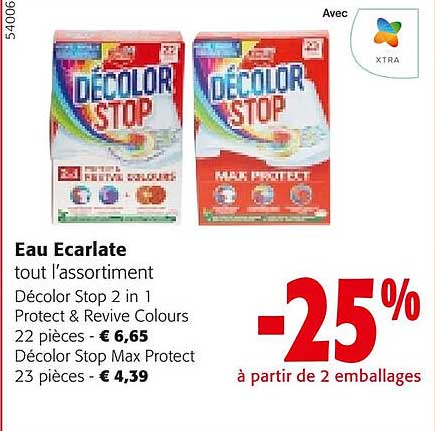 eau ecarlate tout l'assortiment