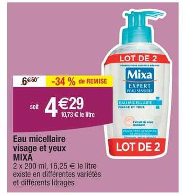 Eau Mincellaire Visage Et Yeux Mixa