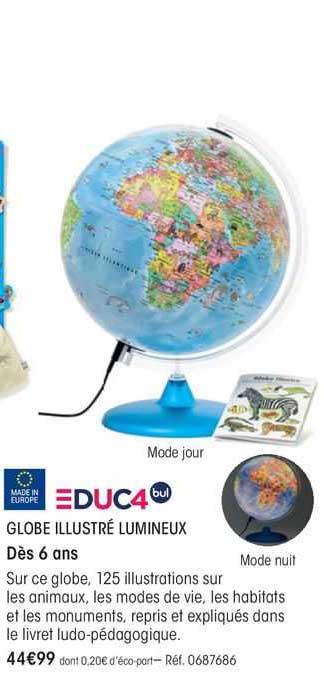 educ4 globe illustré lumineux