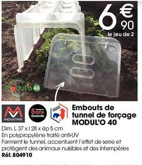 embouts de tunnel de forçage modul'o 40