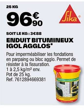 enduit bitumineux igolagglos sika