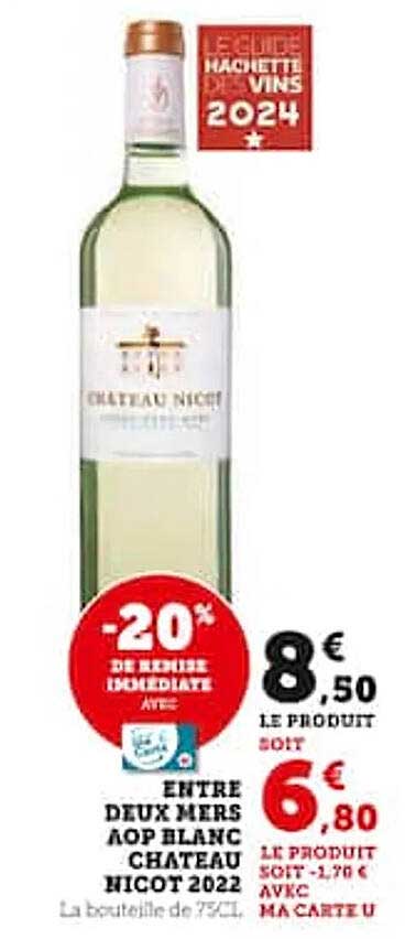 entre deux mers aop blanc château nicot 2022