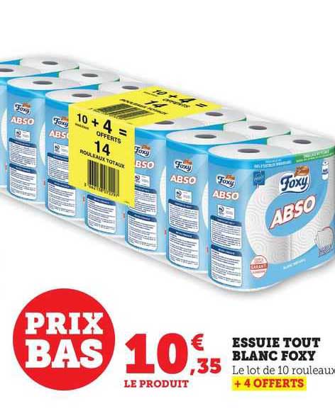 essuie tout blanc foxy