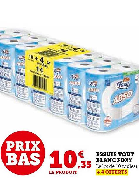 essuie tout blanc foxy