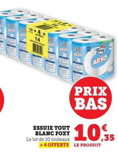 Essuie Tout Blanc Foxy