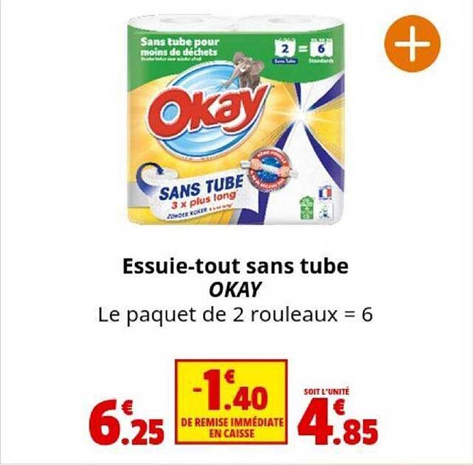 essuie-tout sans tube okay