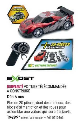 exost voiture télécommandée à construire