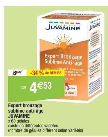 expert bronzage sublime anti-âge juvamine