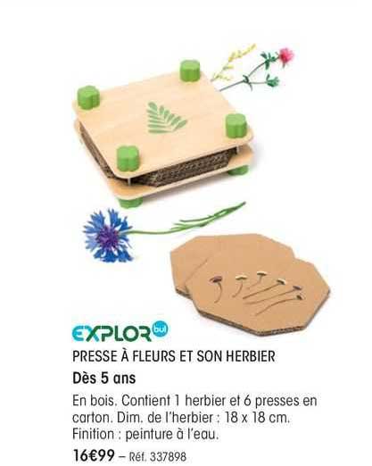 explor presse à fleurs et son herbier